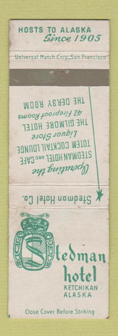 Matchbook Cover - Stedman Hotel Ketchikan AK