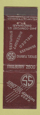 Matchbook Cover - Service Steel Van Pelt Cincinnati OH feature