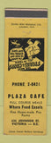 Matchbook Cover - Plaza Cafe Victoria BC