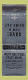 Matchbook Cover - Fruit Growers State Bank Saugatuck MI WEAR