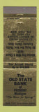 Matchbook Cover - Old State Bank Fremont MI