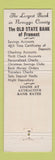 Matchbook Cover - Old State Bank Fremont MI