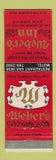 Matchbook Cover - Weber's Inn Ann Arbor MI