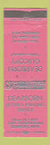 Matchbook Cover - Dearborn Letter Printing Service Dearborn MI PINK WEAR