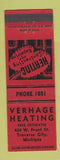 Matchbook Cover - Verhage Heating Traverse City MI WEAR