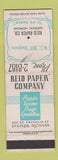Matchbook Cover - Reid Paper Company Saginaw MI