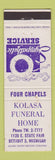 Matchbook Cover - Kolasa Funeral Home Detroit MI