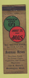 Matchbook Cover - Avenue News Muskegon MI