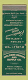 Matchbook Cover - Welders Service Supply Detroit MI WEAR