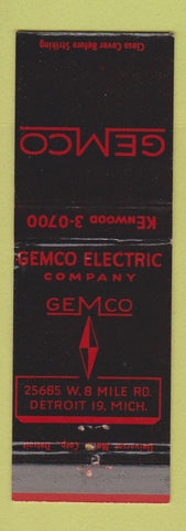 Matchbook Cover - Gemco Electric Detroit MI