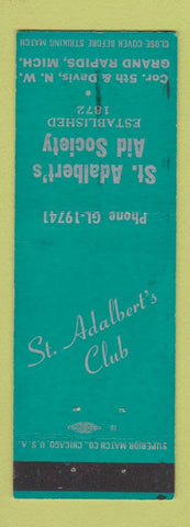 Matchbook Cover - St Adalbert's Club Aid Society Grand Rapids MI WEAR
