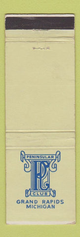 Matchbook Cover - Peninsular Club Grand Rapids MI