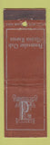 Matchbook Cover - Peninsular Club Grand Rapids MI BROWN WEAR
