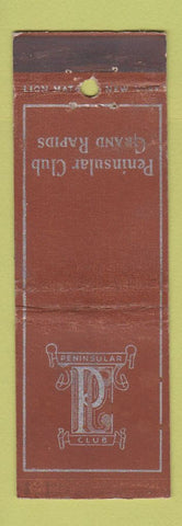Matchbook Cover - Peninsular Club Grand Rapids MI BROWN WEAR