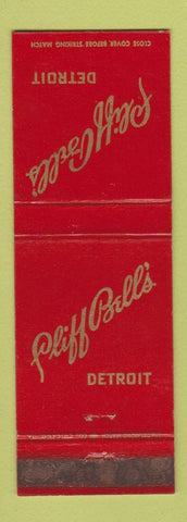 Matchbook Cover - Pliff Bell's Detroit MI