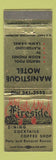 Matchbook Cover - Manistique Motel MI Fireside Restaurant WEAR