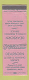 Matchbook Cover - Dearborn Letter Printing Service Dearborn MI WEAR PINK