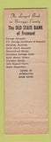 Matchbook Cover - Old State Bank Fremont MI WEAR