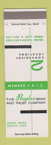 Matchbook Cover - Peoples Bank and Trust Grand Haven Spring Lake MI