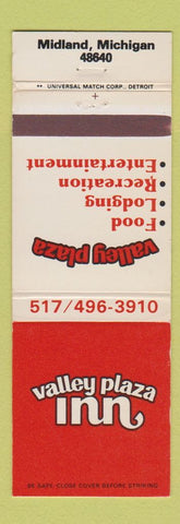 Matchbook Cover - Valley Plaza Inn Midland MI