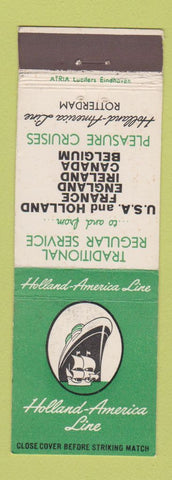 Matchbook Cover - Holland America Line Cruises Rotterdam