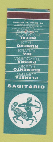 Matchbook Cover - Horoscope Mexico Sagitario Sagittarius