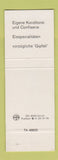 Matchbook Cover - Staerk Cafeteria Triemli Zurich Switzerland WEAR