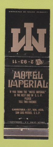 Matchbook Cover - Motel Imperial San Luis Potosi Mexico WEAR
