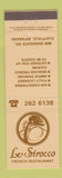Matchbook Cover - Le Sirocco French Restaurant Clayfield Brisbane Australia