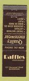 Matchbook Cover - Raffles Men's Clothes Burwood Australia WEAR