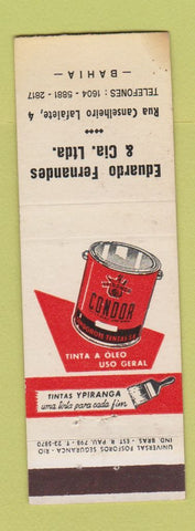 Matchbook Cover - Eduardo Fernandes Bahia Condor Paint Brazil