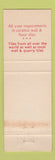 Matchbook Cover - Lehmann Bros Tiles Artarmon Eastwood Kirawee Australia