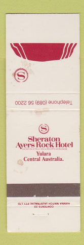 Matchbook Cover - Sheraton Ayers Rock Hotel Yulara Australia STAINED