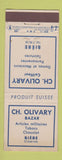 Matchbook Cover - Ch Olivary Coifffeur Biere Switzerland