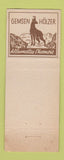 Matchbook Cover - Schlobli Worth Rheinfall Restaurant? Switzerland