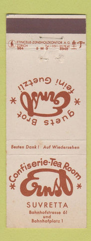 Matchbook Cover - Guets Brot Ernst Feini Guetzli Switzerland bread