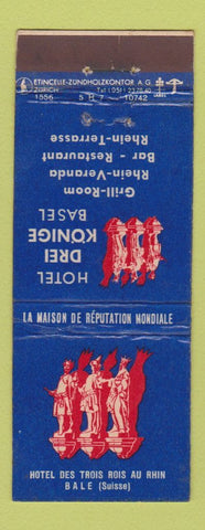 Matchbook Cover - Hotel Drei Konige Basel Switzerland
