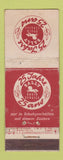 Matchbook Cover - Bally Arola Service Switzerland WORN
