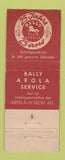 Matchbook Cover - Bally Arola Service Switzerland WORN