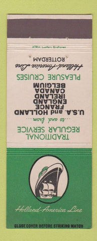 Matchbook Cover - Holland America Line Cruises Rotterdam