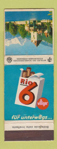 Matchbook Cover - Rio 6 Tobacco Switzerland WEAR Villager Cigar