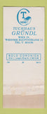 Matchbook Cover - Tuchhaus Grundl Hauptplatz Austria Mariazell WEAR