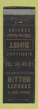 Matchbook Cover - Bitter Lepourc Bihet Liquor? Seraing Belgium WEAR
