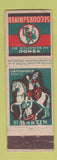 Matchbook Cover Winter Relief Union Allumettiers Brussels Belgium St Martin WEAR