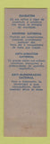 Matchbook Cover - Manual Da Saude Catedral Cathedral Sao Paulo Brazil