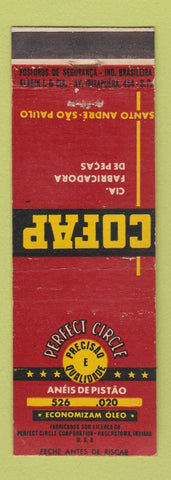 Matchbook Cover - Perfect Circle Piston Rings Cofas  Brasil Hagerstown IN