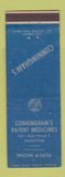 Matchbook Cover - Cunningham's Patent Medicines Hamilton ON