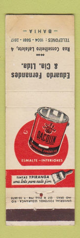 Matchbook Cover - Eduardo Fernandes Bahia Dacolin Paint Brazil