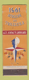 Matchbook Cover - Festival of Britain 1951 UK England WEAR