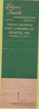Matchbook Cover - Leland Smith Insurance Decatur IN